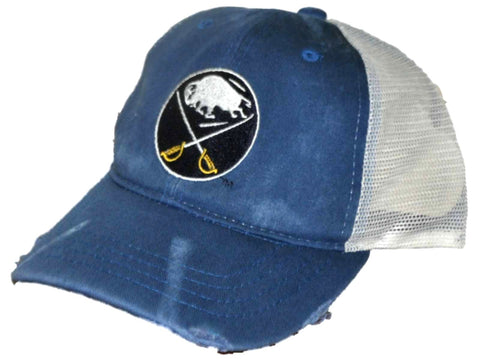 Buffalo Sabres Retro Brand Blue Worn Mesh Vintage Adjustable Snapback ...