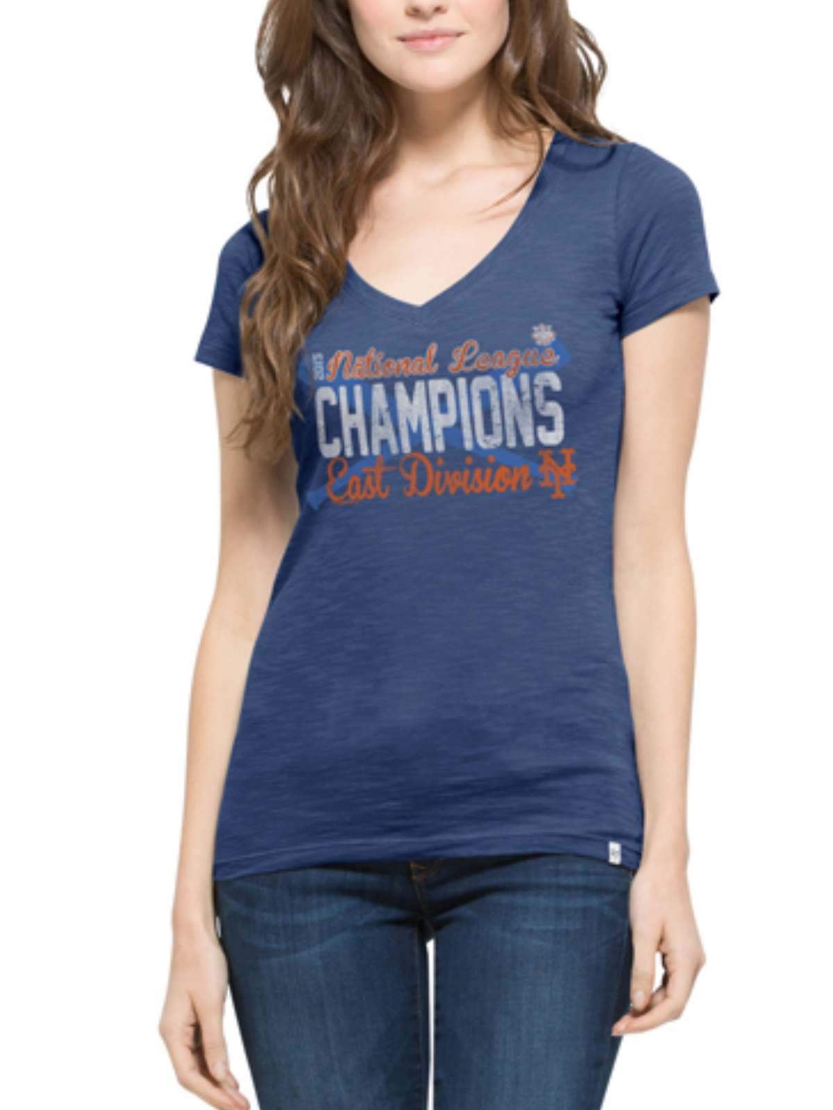 te binden cafetaria oog New York Mets 47 Brand Women 2015 NL East Division Champions V-Neck T-Shirt  | Sporting Up