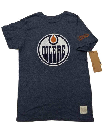 Edmonton Oilers Retro Brand Blue Soft Vintage Short Sleeve ...