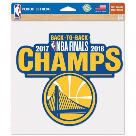 Golden State Warriors 18 Finals Champions Large Perfect Cut Decal Sporting Up