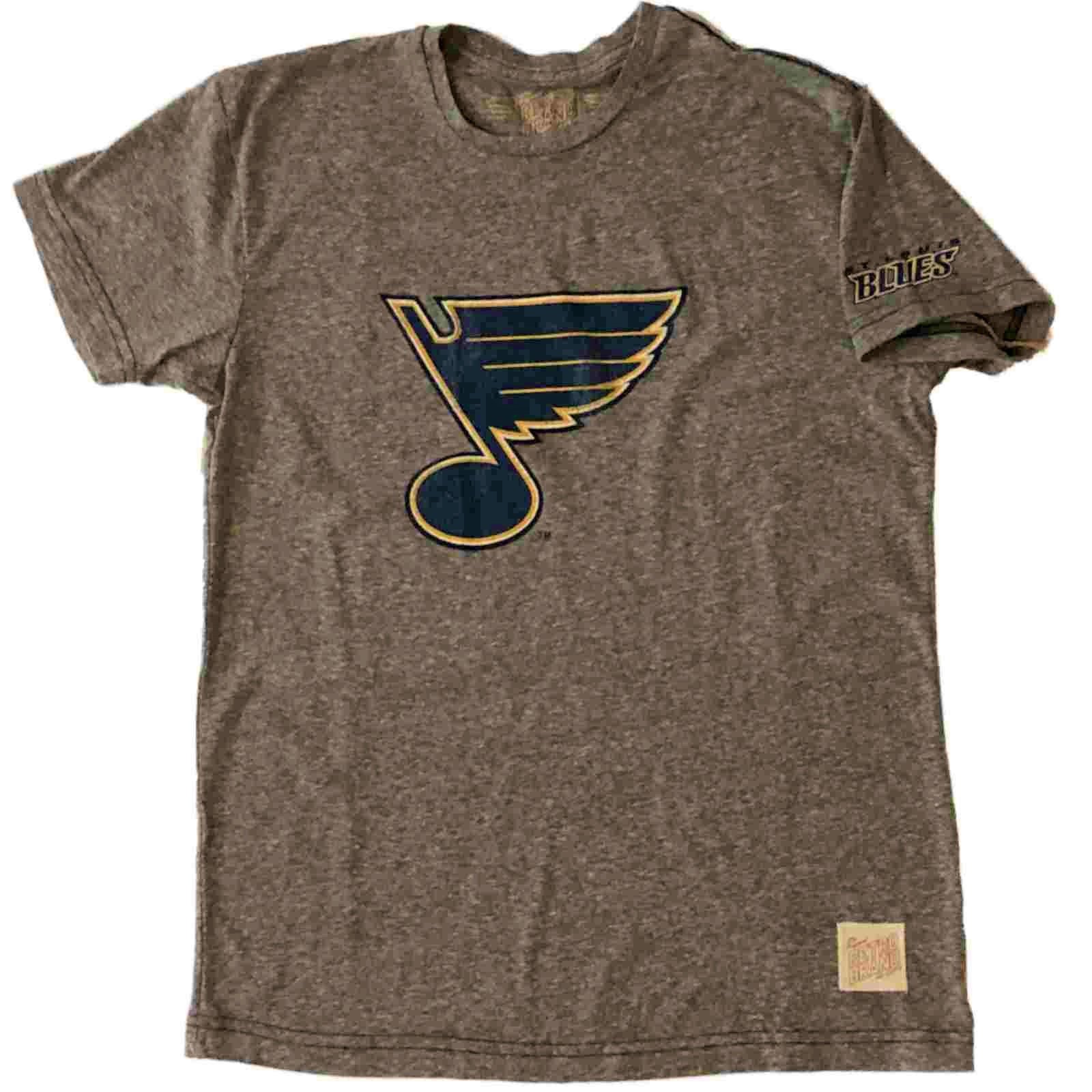 St. Louis Blues Retro Brand Gray Vintage Soft Tri-Blend Short Sleeve T-Shirt – TaweSome Store