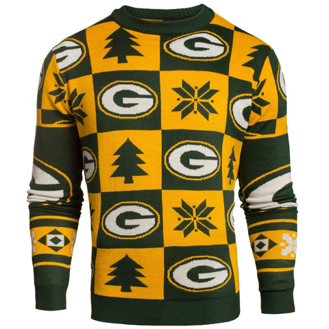 Green Bay Packers Christmas Jumper Graphic Crew Sweatshirt - Mens