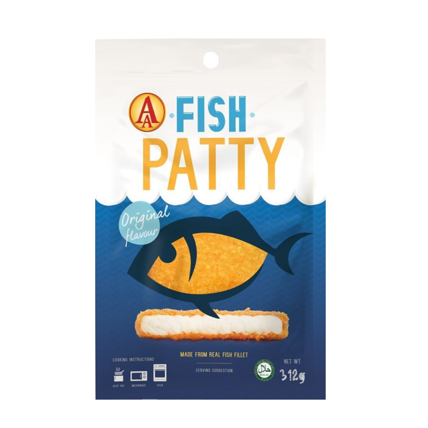 AA Fully Cooked Fish Patty 312gm/pkt (Halal) | SGFoodMart.com