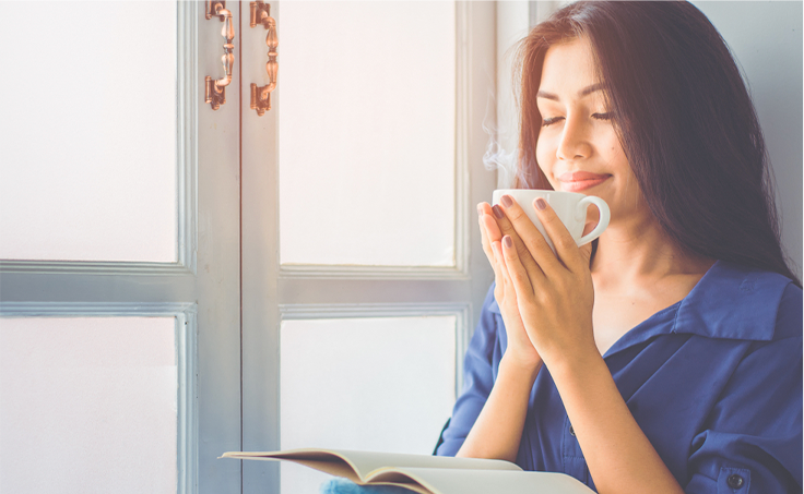 women drinking coffee