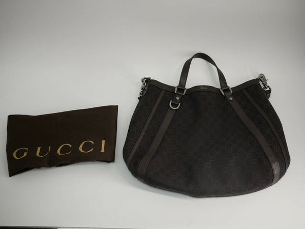 Gucci Brown Vintage Gucci Canvas Crossbody Bag Beige Dark brown Leather  Cloth Cloth ref.133713 - Joli Closet