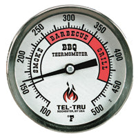 Tel Tru Smoker Pit Gauge 100-500°F Range BQ300
