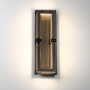 
                  
                    Load image into Gallery viewer, Innova Lighting Admiral Medium LED Outdoor Sconce Black
                  
                