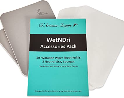 Wet Palette. Stay-Wet Palette for Acrylic Painting, Brush Holders, and Dry  Acrylic Paint Palettes. 50 Special Palette Papers and 2 Grey Sponges on  OnBuy