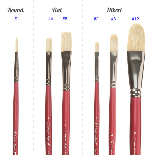 Fine Tip Round 0 Detail Art Paint Brushes - 4pcs/set