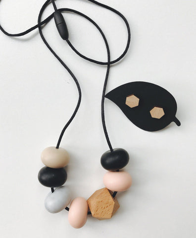 silicone bead necklace for teething