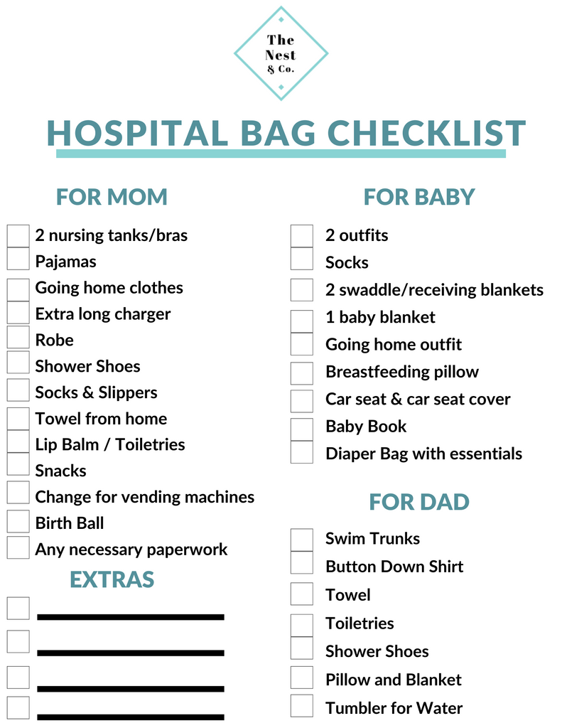 Packing Your Hospital Bag – The Nest & Company