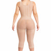 Knee Length Open Bust Post Surgery Bodysuit for Women Fajas Salome 520