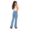 Jeans colombianos Mom Flare de tiro alto con aberturas en los tobillos LOWLA 212358