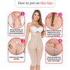 Knee Length Open Bust Post Surgery Bodysuit for Women Fajas Salome 520-8-Fajas Colombianas Shop