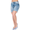 Shorts Demin Levanta Glúteos Cintura Alta Jeans desgastados para mujer Lowla 232361
