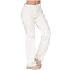 High Waisted White Straight Leg jeans for Women Lowla 242363