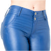 Mid Rise Faux Leather Jeans Lowla CCS2B0719-6-Fajas Colombianas Shop