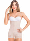 Mid-Thigh Colombian Post Surgery Open Bust Bodysuit Fajas MaríaE 9334-1-Fajas Colombianas Shop