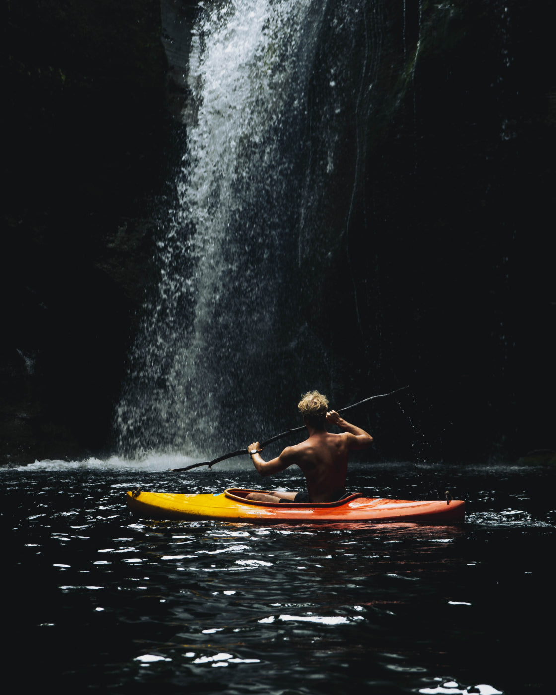 Blue duck waterfall