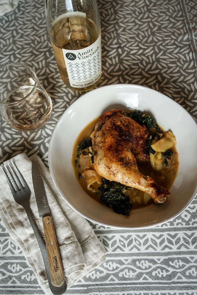 The perfect fall recipe to pair with our White Pinot Noir