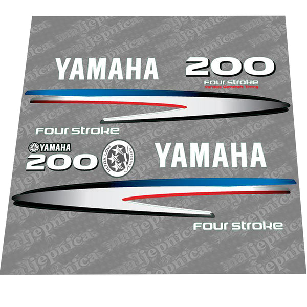 Yamaha 40 FOUR S.2002-2006 Gray-White Decal (Sticker) Set – 4.11