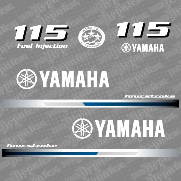 Yamaha 115 four stroke outboard (2000) decal aufkleber adesivo sticker – 4.11  Decals