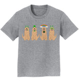 Golden Retriever Lucky Line Up - Kids' Unisex T-Shirt
