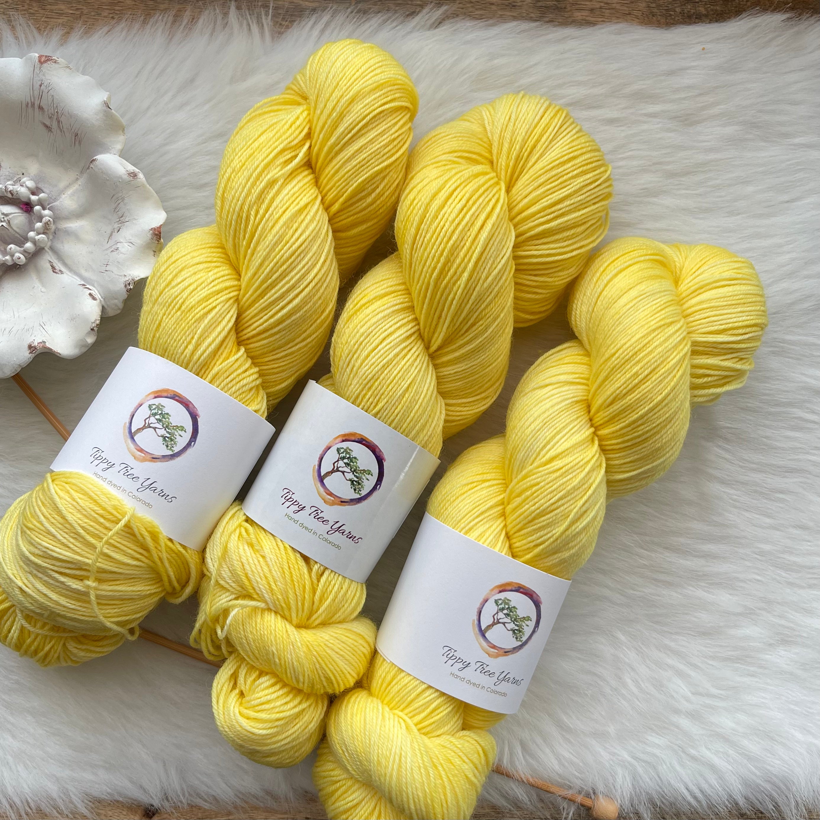 DAFFODIL   -Ready to Ship - Worsted- Hand Dyed Yarn Skein