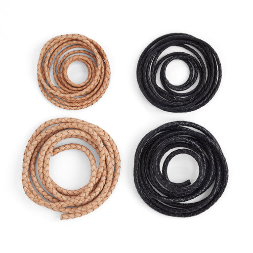 esnado - 4mm Antique Light Brown Round Braided Leather Cord - Choice of  Lengths, Leather, Antique Light Brown, 3 Metres : : Home &  Kitchen