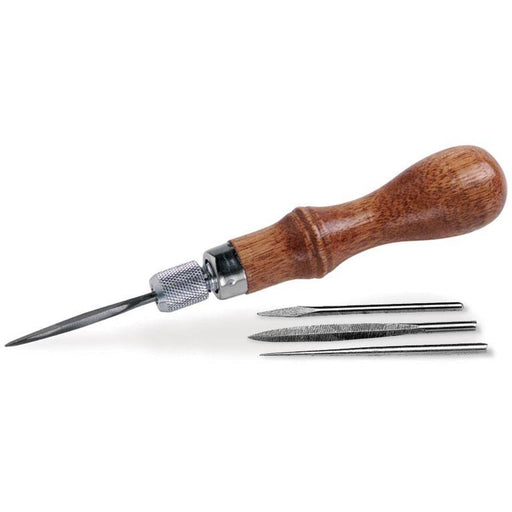 Awl Tool Sewing, Fine Grinding Curved Stitching Awl Beech Handle Ergonomic  Design for Household for Leather Punching