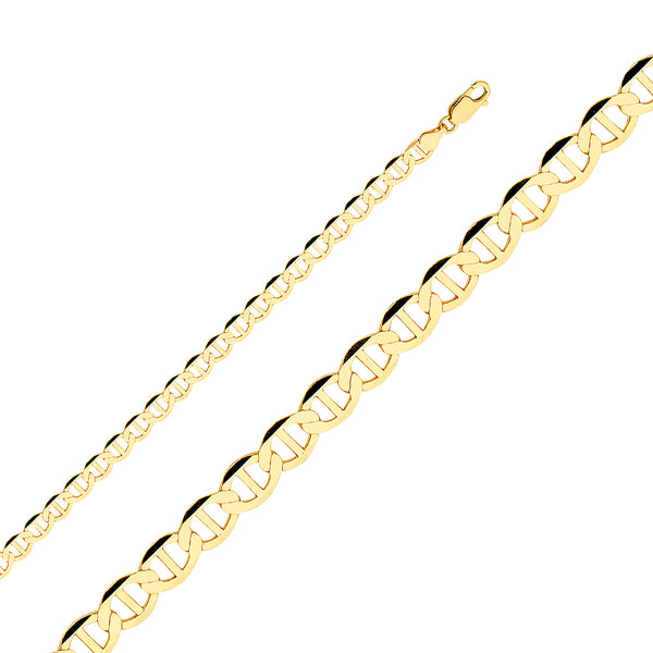 14K 5.5mm Flat Mariner Chain – Blanca's Jewelry