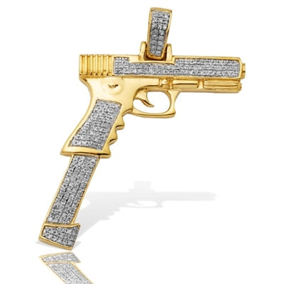 gun diamond pendant