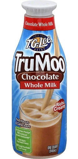 . Lee Tru Moo Chocolate Whole Milk 1 quart | Market Place Delivery