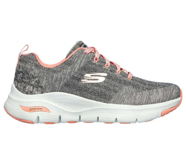 Womens Wide Fit Comfy Wave 149414 Arch Trainers | Skechers Wide Fit Shoes