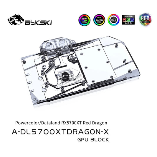 Bykski GPU Water Block For Powercolor Radeon RX 6800XT Red Dragon