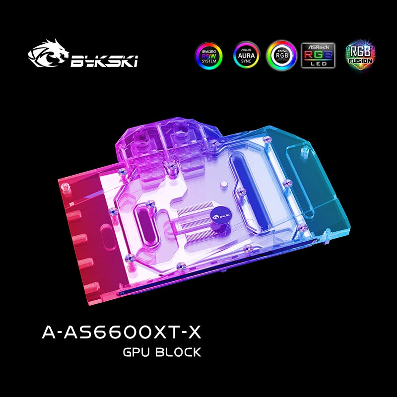 Bykski GPU Water Block for ASUS DUAL / ROG Strix RX 6600 XT O8G OC