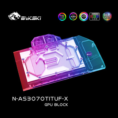 Bykski GPU Block For Asus TUF RTX 3070 Ti 8G Gaming Full Cover GPU Water Cooling Cooler N-AS3070TITUF-X