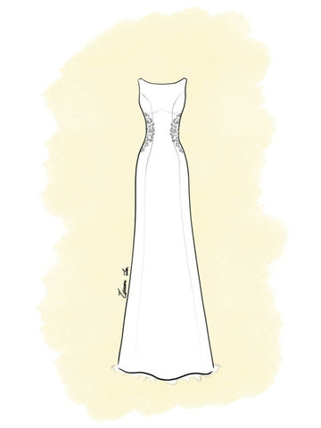 sheath wedding dress