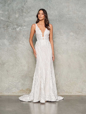 sheath wedding dress