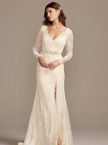 vinatge sheath wedding dress