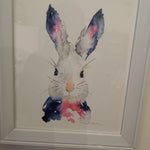 Blue bunny art print