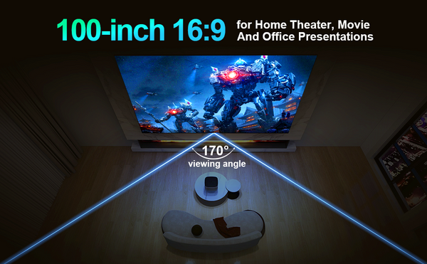 100 Inch 16:9 The Aspect Ratio of the Projector