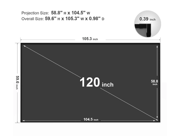 How Big is a 120 Inch Screen Projector Screen SIZE
