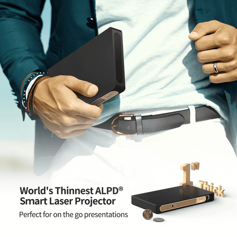 WEMAX Go Advanced: World's Thinnest ALPD Laser Projector for Business Usage
