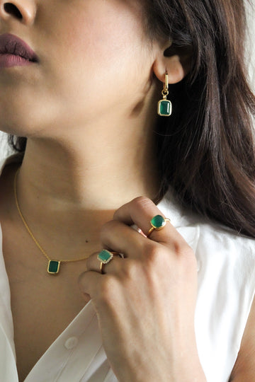 Green onyx, Green Onyx Jewellery, Green Onyx Rings, Green onyx earrings, Green Onyx necklaces