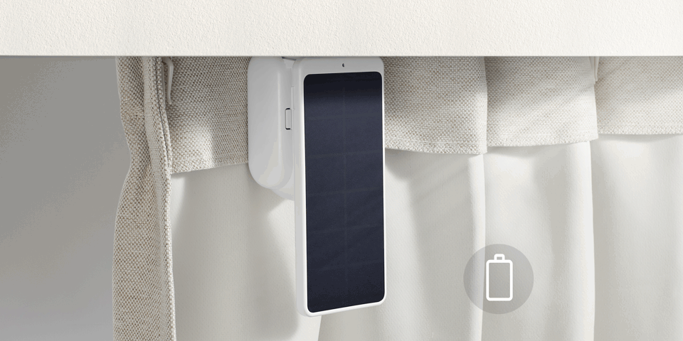 Equipped with a rechargeable battery, it can last 8 months depending on the usage. Plus, there’s an optional SwitchBot Solar Panel, once plugged in the SwitchBot Curtain, you will never have to recharge again.