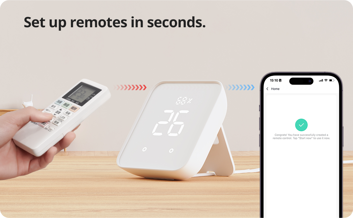 SwitchBot Hub 2 (Matter), WiFi Thermometer Hygrometer, IR Remote Control, Smart Remote and Light Sensor