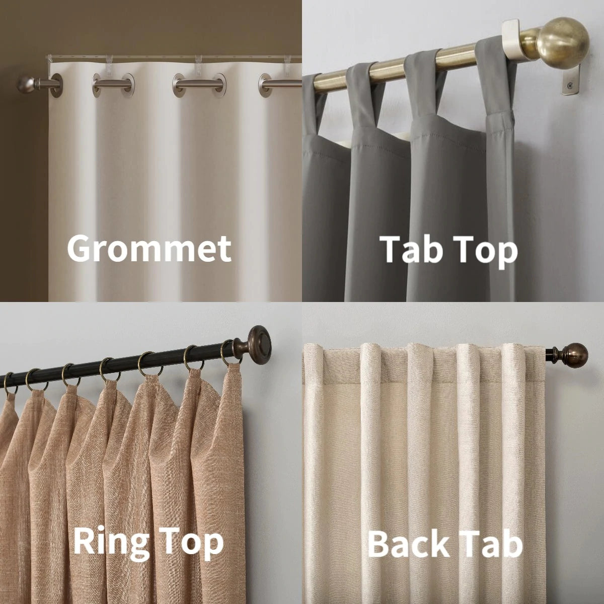 How to: turn a grommet-top curtain into a back tab curtain