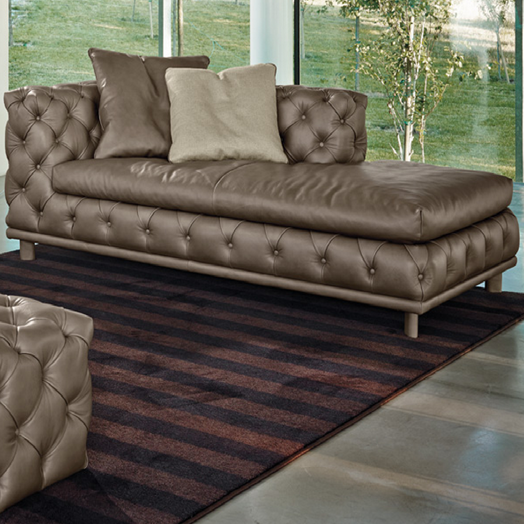 modern sectional | gamma aston chaise lounge | leather