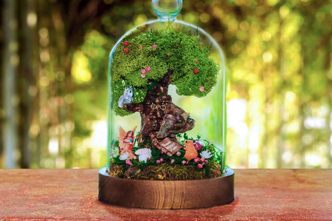 terrarium fairy garden plants , Pixie Garden , pixie dust , miniature garden in glass bowl , Miniature Garden , Mini Doll House , Micro Fairy Garden , Kids Room Decor , fairy world , Fairy Terrarium , Fairy house , fairy gifts , Fairy Garden Kit , fairy door , Enchanted Garden , bespoke terrarium , bespoke preserved moss art